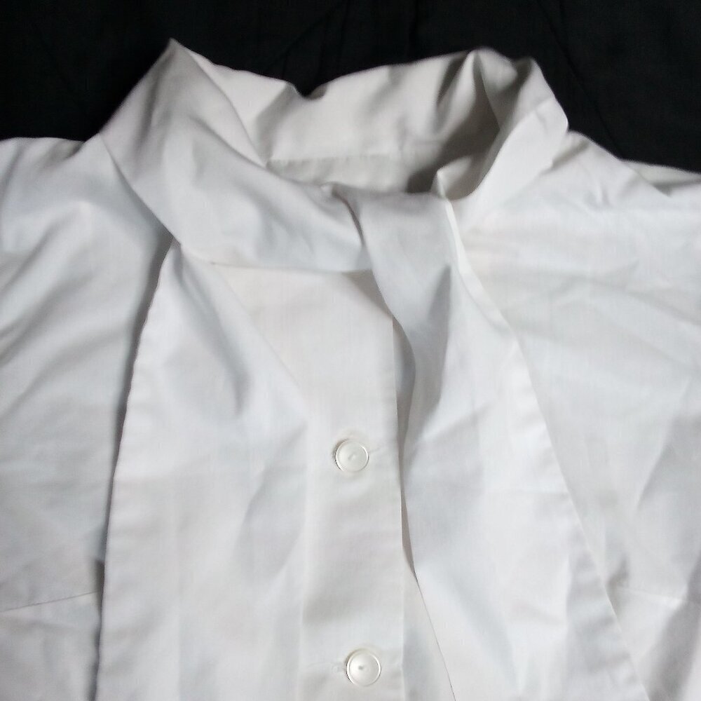 Vintage Kent Collar Button Shirt Blouse White